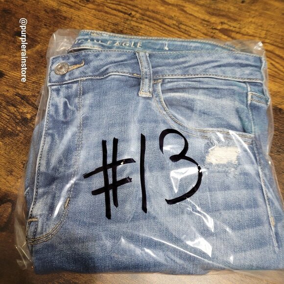 American Eagle Jeans 16 R Jegging Super Hi Rise Next Level Stretch Medium Light - Picture 13 of 13